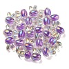 UV Plating Rainbow Iridescent Acrylic Beads PACR-E001-05E-3