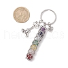 Yoga Natural Amethyst & Lapis Lazuli & Rose Quartz & Green Aventurine & Dyed Quartz & Carnelian & Synthetic Citrine Keychains KEYC-JKC01221-01-3