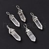 Natural Quartz Crystal Pointed Pendants G-K329-53P-2