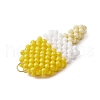 Glass Seed Beaded Ice Sucker Pendants PALLOY-CJ00147-4