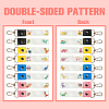 PU Leather & Cotton Name Marker Keychain AJEW-WH0514-021-3