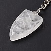 Natural Quartz Crystal Sailor's Knot Pendant Keychain KEYC-E038-03P-06-5