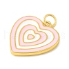 304 Stainless Steel Enamel Pendants STAS-V013-09G-2