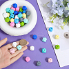 SOFPLATE 60Pcs 10 Colors Food Grade Eco-Friendly Silicone Beads SIL-SP0001-05-3