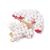 Glass Seed Beaded Boat Anchor Pendants PALLOY-MZ00534-01-4