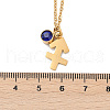 304 Stainless Steel Glass Drill Birth Stone Constellation Pendant Necklaces STAS-D305-08G-I-2