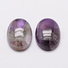 Oval Natural Amethyst Cabochons G-K020-14x10mm-03-1