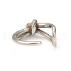 Non-Tarnish 304 Stainless Steel Knot Open Cuff Ring for Women RJEW-I096-31P-3