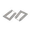 Non-Tarnish 304 Stainless Steel Trapezoid Hoop Earrings for Women EJEW-K243-08P-2