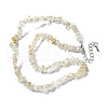 Natural Citrine Chip Beaded Necklaces for Men Women NJEW-G159-01H-4