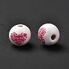 Printed Wood European Beads WOOD-F011-04A-2