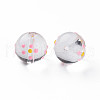 Transparent Glass Enamel Beads GLAA-N049-018-3