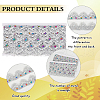 Sparkle Triangle Polyester Lace Ribbons OCOR-WH0090-64P-4