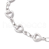 304 Stainless Steel Link Bracelets for Women BJEW-JB11764-02-3