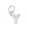 925 Sterling Silver Letter Charms STER-C012-01S-Y-1
