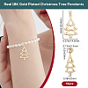 Beebeecraft 10Pcs Christmas Theme Brass Pendants KK-BBC0014-98-2
