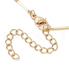 304 Stainless Steel Cuboid Bar Link Chain Anklets for Women AJEW-AN00660-4