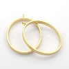 Matte Alloy Oval Pendants PALLOY-J413-11MG-2