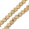 Electroplated Natural Lava Rock Beads Strands G-I360-M01-02-1