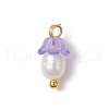 Flower Acrylic Charms PALLOY-JF03588-10-3