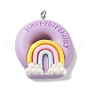 Opaque Resin Imitation Food Pendants CRES-M027-01F-1