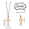Wood Cross Pendant Decorations WOOD-WH0034-55B-2