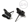Hypoallergenic Bioceramics Zirconia Ceramic Butterfly Stud Earrings EJEW-C065-01D-1