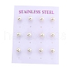 Plastic Imitation Pearl Stud Earrings STAS-D0001-03-A-3