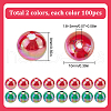 SOFPLATE 200Pcs 2 Colors Christmas Theme Transparent Acrylic Beads MACR-SP0001-16-2