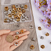 SOFPLATE 40Pcs 2 Colors Tibetan Style Alloy Tube Barrel Beads TIBEB-SP0001-05-3