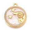 Alloy Enamel Pendants X1-ENAM-T021-03G-1