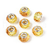 Transparent Resin Rondelle European Beads RESI-N044-01B-1