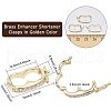 CHGCRAFT 6Pcs Brass Peanut Enhancer Clasps KK-CA0002-01G-2