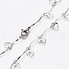 304 Stainless Steel Love Heart Charm Necklaces NJEW-G336-03P-2