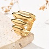304 Stainless Steel Horse Eye Finger Rings RJEW-Q012-06G-2