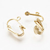 Brass Clip-on Earring Findings KK-P172-02G-2