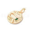 Brass Glass Pendants KK-D360-18G-2