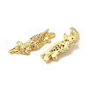 Parrot Rack Plating Brass Micro Pave Clear Cubic Zirconia Pendants KK-K377-65G-2