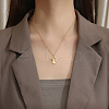 Stainless Steel Mother Child Silhouette Mama Pendant Necklaces for Women WI4645-1-6
