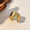 304 Stainless Steel Chunky Cuff Rings RJEW-S626-02G-1