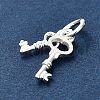S925 Sterling Silver Double Keys Charms STER-K183-02B-S-3