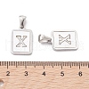 304 Stainless Steel Pave Shell Pendants STAS-G327-01P-X-3