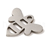 Non-Tarnish 201 Stainless Steel Charms STAS-E217-37P-2