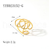 Vintage Stainless Steel Open Cuff Rings Simple Luxury Fashion Accessory DJ6365-1-1