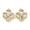 Brass with Clear Cubic Zirconia Charms KK-Q820-23G-1