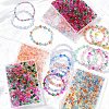 6 Styles Gradient Color Transparent Painted Glass Beads Strands DGLA-YW0001-28A-9