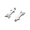 201 Stainless Steel Charms STAS-V001-18-2