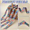   10 Yards Ethnic Style Polyester Jacquard Flower Ribbon OCOR-PH0004-86C-4