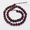 Electroplate Natural Druzy Agate Beads Strands G-G708-8mm-02-2
