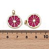 Brass Enamel Pendants KK-H072-14G-04-3